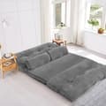 Miniatyrbillede 3 af 8: Foldbar Gulvsofa, 180x156x18 cm, Grå