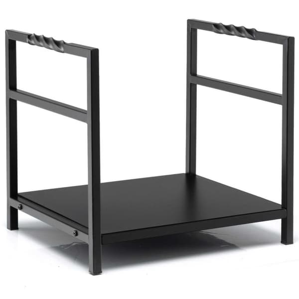 Brændeklodsstativ, 16x13.5x14 tommer, Sort