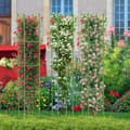 Miniatyrbild 3 av 8: Trädgårdsplantstöd, 2-pack 145 cm hög trädgårdsspaljé, 30x145 cm, Grön