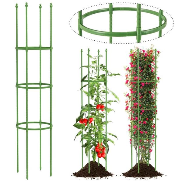 Trädgårdsplantstöd, 2-pack 145 cm hög trädgårdsspaljé, 30x145 cm, Grön