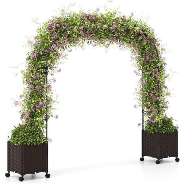 Havebue Espalier, 202x40x288 cm, Sort og Brun