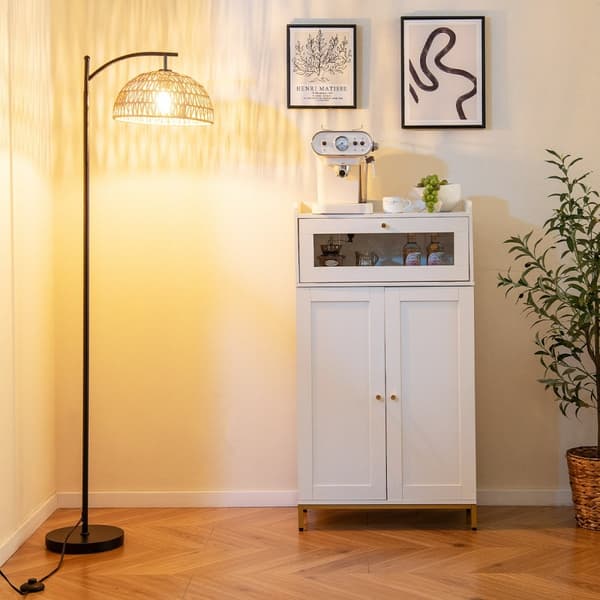 Gulvlampe, 25x160 cm, Sort
