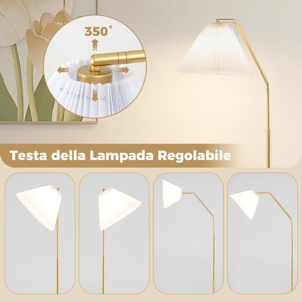 Gulvlampe, 33x23 cm, Guld