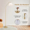 Miniatyrbillede 2 af 8: Gulvlampe, 33x23 cm, Guld