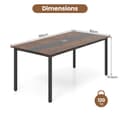 Miniatyrbillede 5 af 8: Konferencebord, 180x90 cm, Rustikt brun