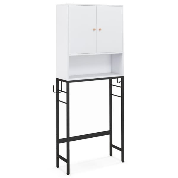 WC-säilytyskaappi, 9x25x62.5 tuumaa, valkoinen