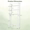 Miniatyrbillede 5 af 8: Toiletopbevaringshylde, 11x25.5x62.5 tommer, Sort