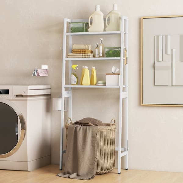 Toiletopbevaringshylde, 11x25.5x62.5 tommer, Sort