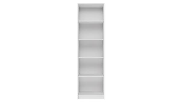 R50 HYLLYKAAPPI 50CM 5 HYLLYÄ KIRJOILLE JA KANSOILLE VÄRI VALKOINEN KOTIIN JA TOIMISTOKÄYTTÖÖN