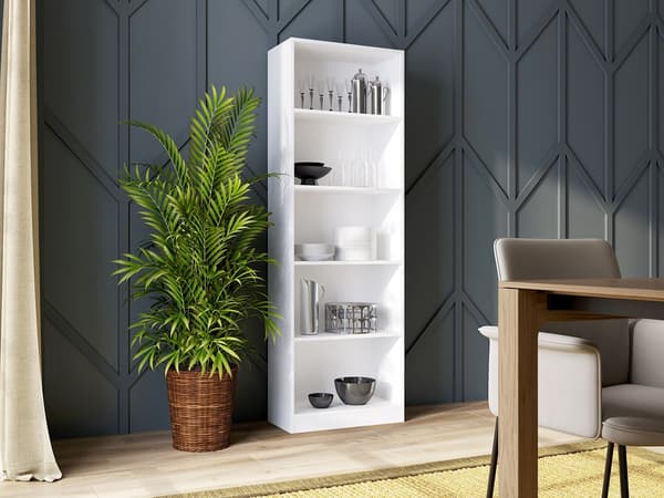 BOKHYLLA 60 CM HYLLA BOKHYLLA PÄRMAR VIT FÖR HEMMA FÖR KONTOR