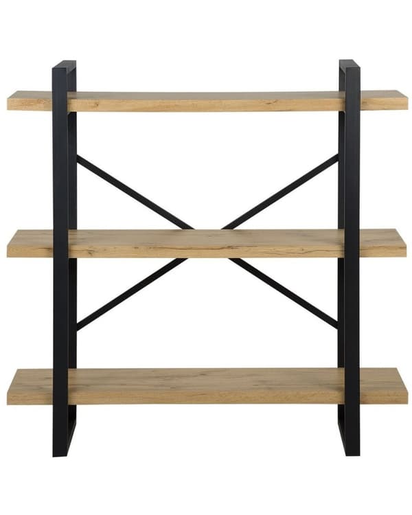 TIMBER reol med 3 hylder, 111 cm, lysebrun, Lumarko!