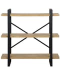 Miniatyrbillede 3 af 8: TIMBER reol med 3 hylder, 111 cm, lysebrun, Lumarko!