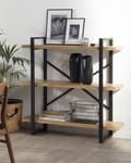 Miniatyrbillede 2 af 8: TIMBER reol med 3 hylder, 111 cm, lysebrun, Lumarko!