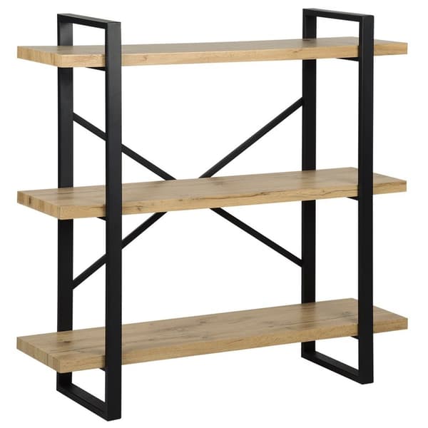 TIMBER reol med 3 hylder, 111 cm, lysebrun, Lumarko!