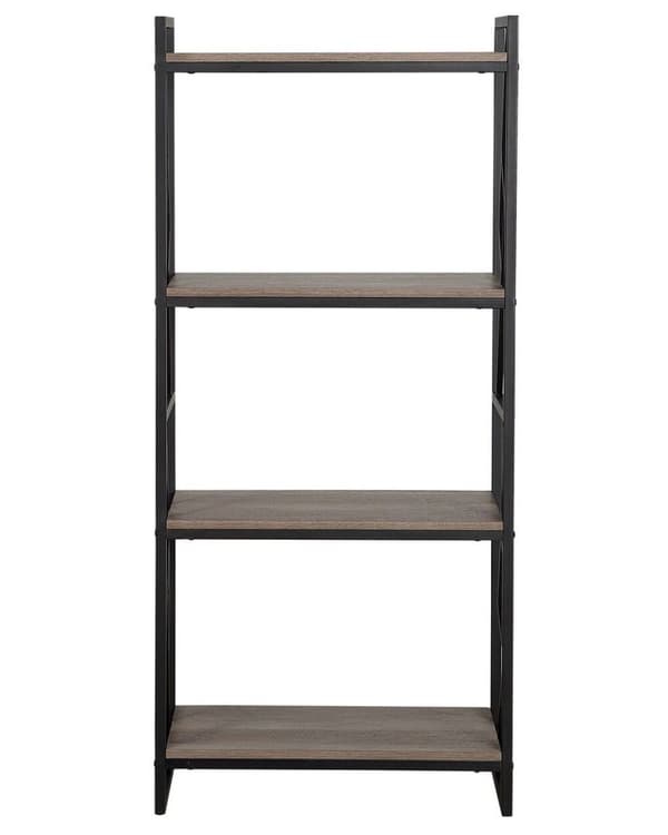 FORRES 4-hyllyinen kirjahylly 143 cm Ruskea/Musta Lumarko!