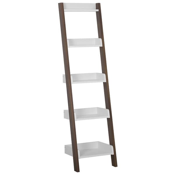 4-hyllor MOBIL DUO-hylla 166 cm Brun/vit Lumarko!