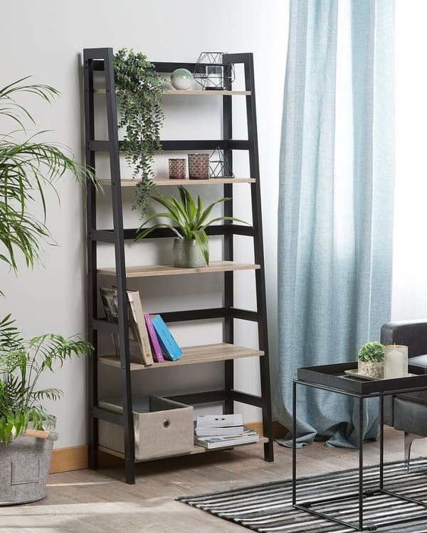 CROYDON Bokhylla med 5 hyllor 163 cm svart Lumarko!