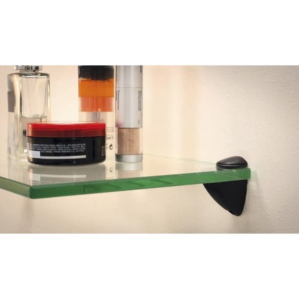 AMIG 2645 | Stöd för glas hyllor 41 | 40 x 25 x 45 mm | Zamak | Svart