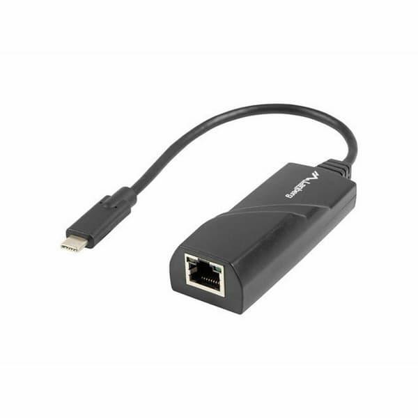 USB-C til RJ45-netværksadapter Lanberg NC-1000-02 Sort Sort
