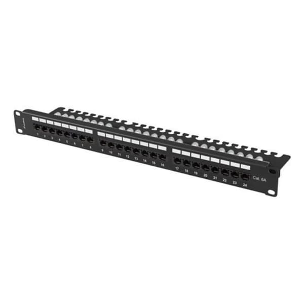 24-port UTP kategori 6 Patch Panel Lanberg PPUA-1124-B Sort