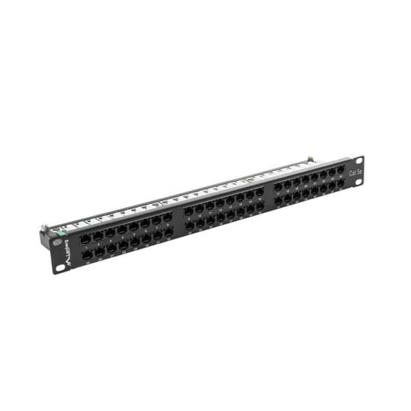 Patchpanel 48 UTP Portar Kategori 6 Lanberg PPU5-1048-B