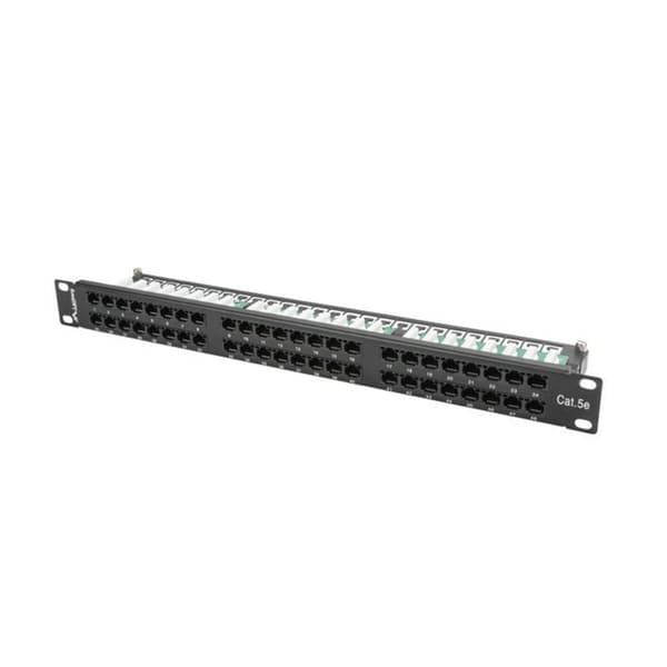 Patchpanel 48 UTP Portar Kategori 6 Lanberg PPU5-1048-B
