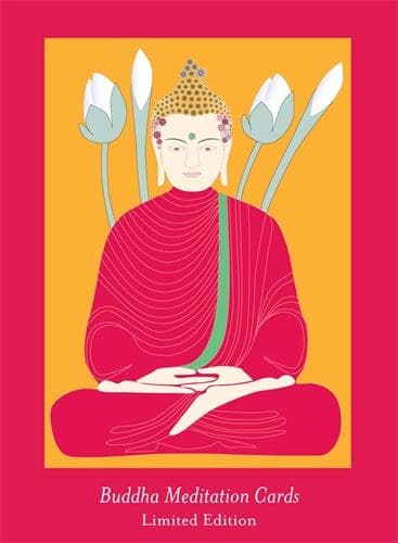 Buddha four lotuses cards 9781848500792
