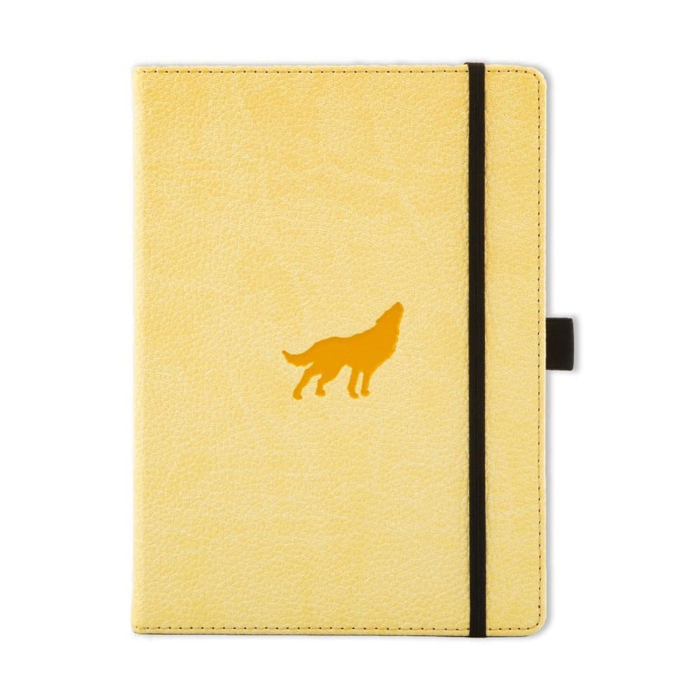 Dingbats* Wildlife A5+ Cream Wolf Notebook - Plain 9780948432033