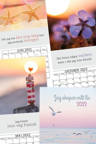 Jag skapar mitt liv 2022 (väggkalender, medium) 9789189033887