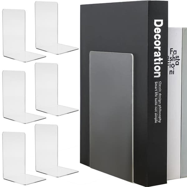 Bokstöd i Plexiglas - 6 st