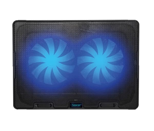 STAND SPACER notebook 17" Gaming, sita metal, 2xfan 14cm, turatie reglabila 800-1200rpm, ajustabil pe inaltime 5 trepte, Airflow 63cfm, black, Nivel z Sort