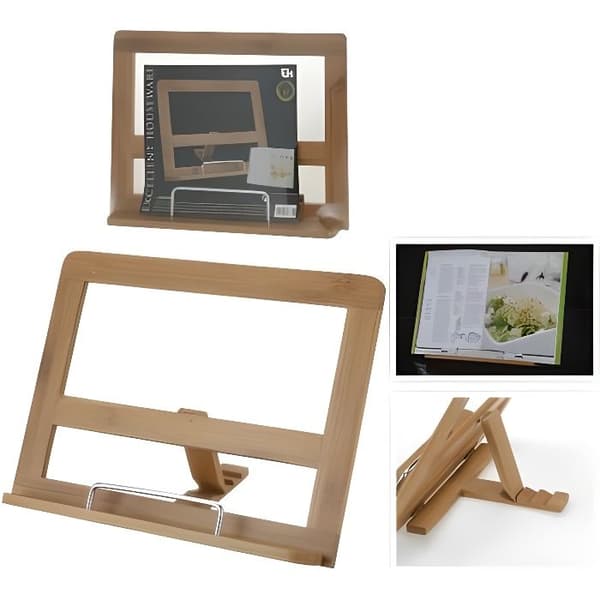 Bokställ - ATC - Bambu - 32 x 5 x 24 cm - Praktiskt och elegant - Perfekt för köket