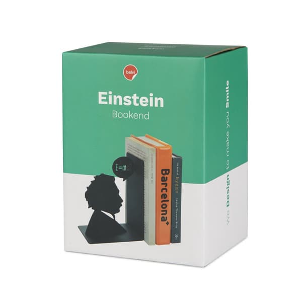 Bokstøtte Einstein Black Metal Balvi