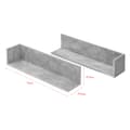 Miniatyrbild 3 av 6: [en.casa]® Vägghylla Elverum set 2-75x16,5x16,5cm-melaminbelagd spånskiva-betongimitation-max. 8 kg