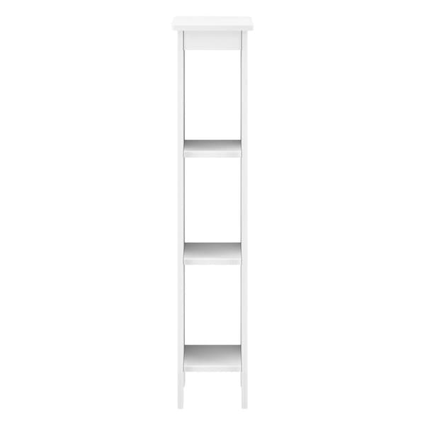 [en.casa] Hylla Arvika-80x17x17cm-WPC-vit