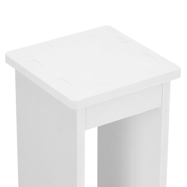 [en.casa] Hylla Arvika-80x17x17cm-WPC-vit