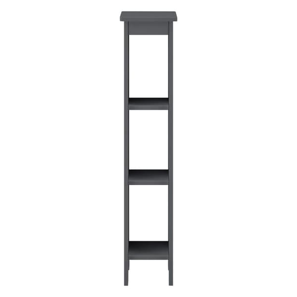 [en.casa] Hylla Arvika-80x17x17cm-WPC-mörkgrå