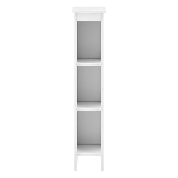 [en.casa] Hylla Bräcke-80x17x17cm-WPC-vit