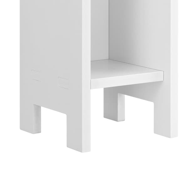 [en.casa] Hylla Bräcke-80x17x17cm-WPC-vit