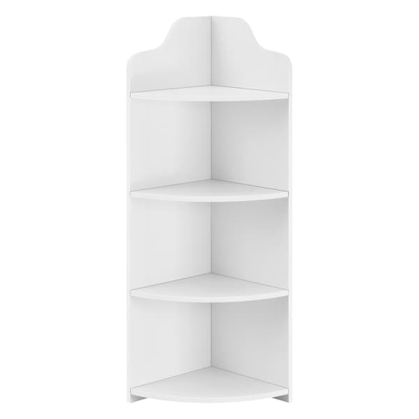 [en.casa] Hörnhylla Bjurholm-90x28x28cm-WPC-vit