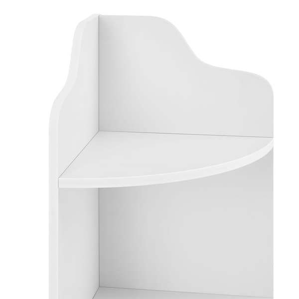 [en.casa] Hörnhylla Bjurholm-90x28x28cm-WPC-vit