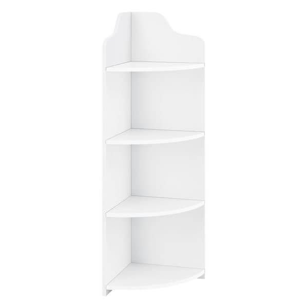 [en.casa] Hörnhylla Bjurholm-90x28x28cm-WPC-vit