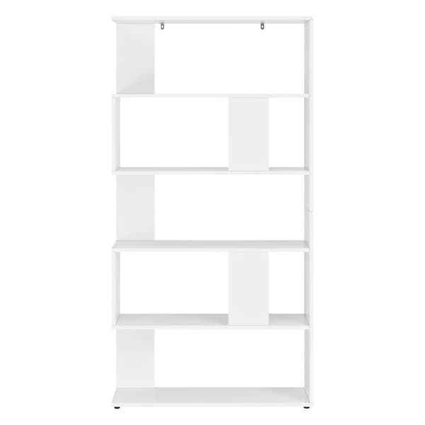 Bokhylla Aneby 159x80x23,5cm vägghängd vit [en.casa]