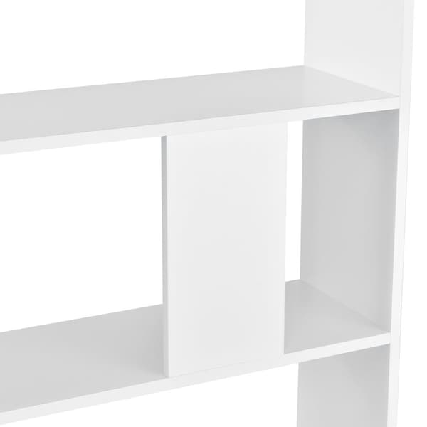 Bokhylla Aneby 159x80x23,5cm vägghängd vit [en.casa]