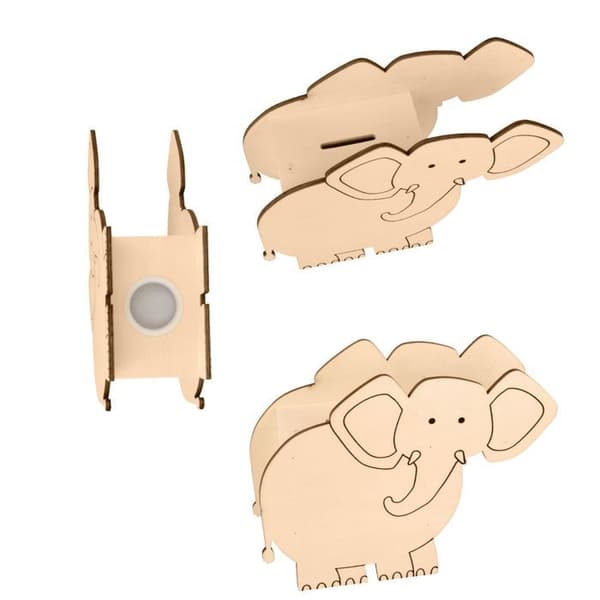 Bokstöd + spargris elefant