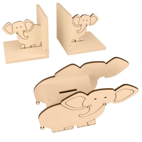 Bokstöd + spargris elefant