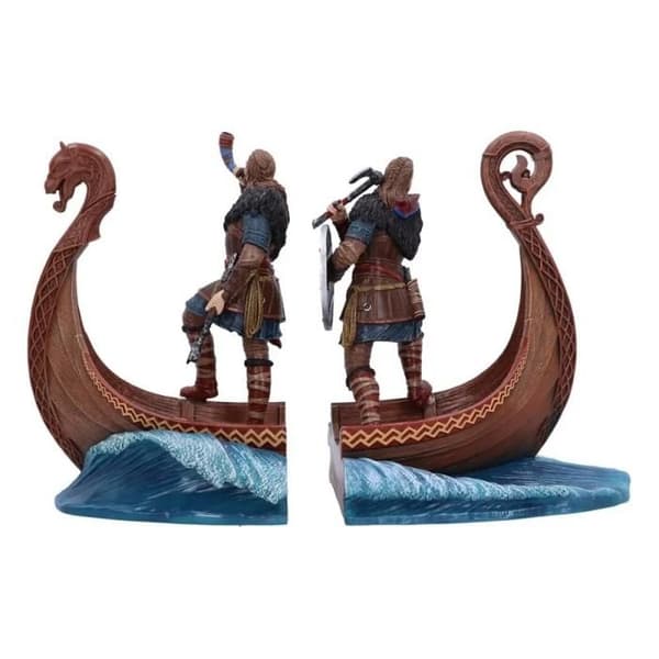 NEMESIS NOW ASSASSIN'S CREED VALHALLA VIKINGS BOOKEND B6363X3