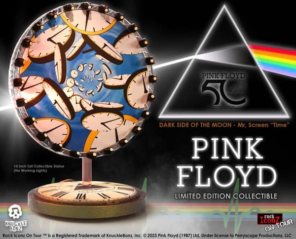 Rock Iconz Statyett: Pink Floyd - Statue Time Projection Screen (Dark Side of the Moon Tour) 25 cm