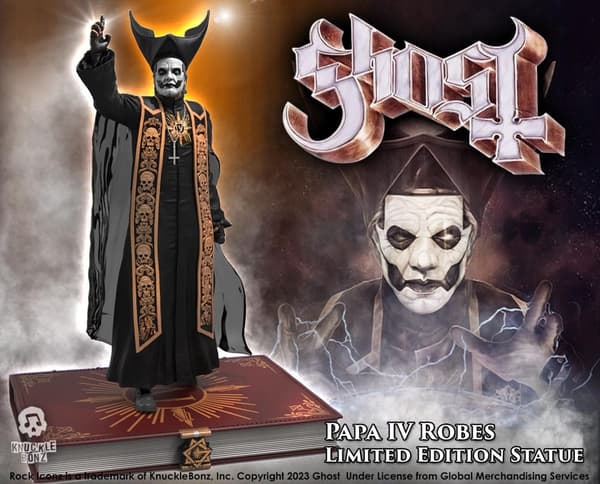 Rock Iconz Statue: Ghost - Papa Emeritus IV (Black Robes) 22cm