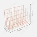 Miniatyrbild 3 av 4: TD® Metal Iron Art Organization Rack Three Grid Desktop Bokstöd Järn Trådfaner Kontor Organizer Rack